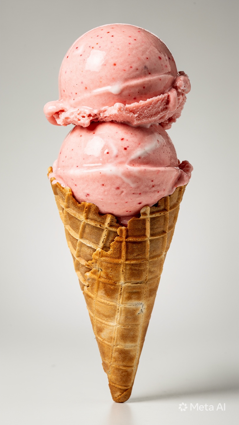 photo-of-a-waffle-cone-with-3-perfectly-round-scoo
